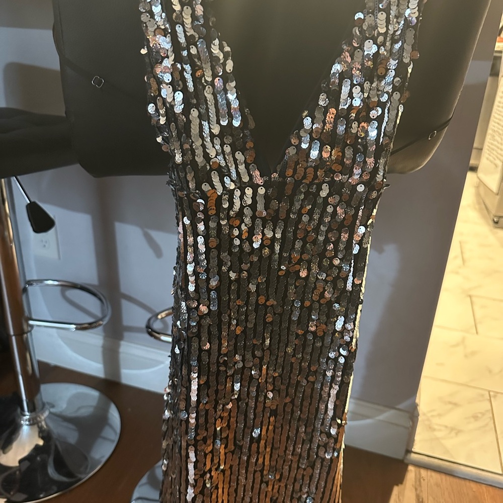 Forever 21 Sequin Mini Dress - Black and Silver